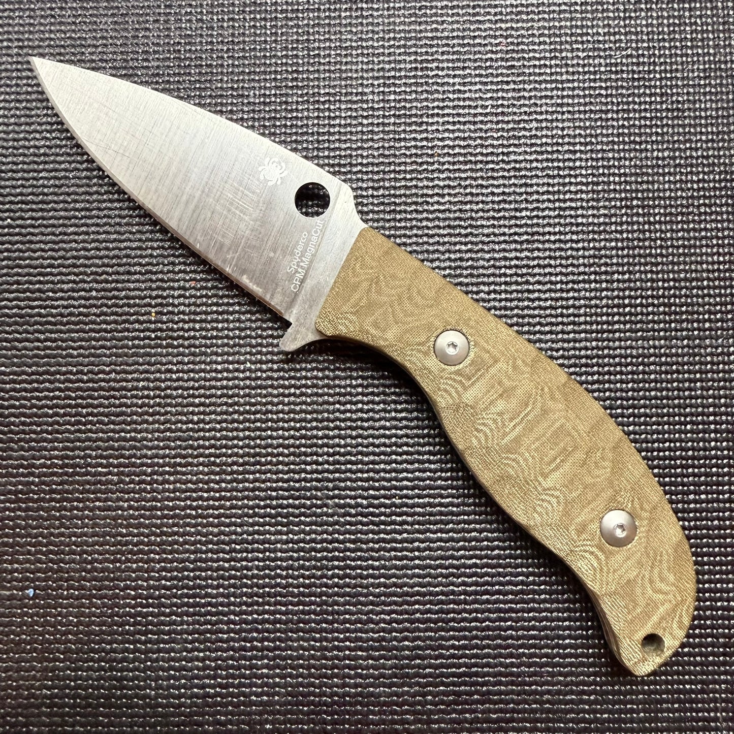 Rock Textured OD Green Linen Micarta